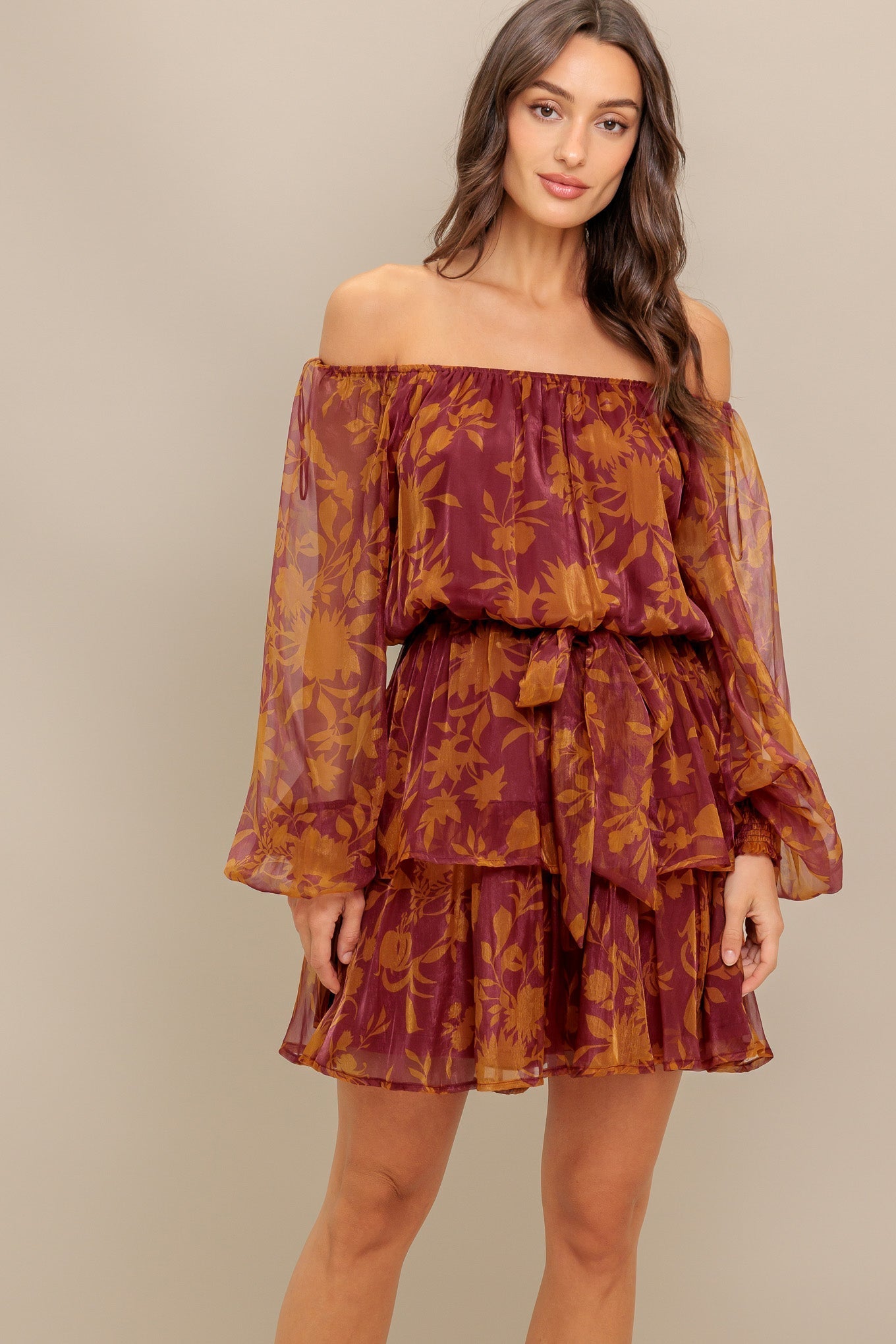 PETAL MIST WOVEN MINI DRESS Flying Tomato